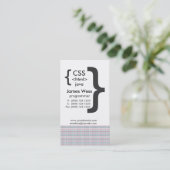 Techie Java CSS Computer-Netz-Programmierer Visitenkarte (Stehend Vorderseite)