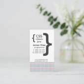 Techie Java CSS Computer-Netz-Programmierer Visitenkarte (Stehend Vorderseite)