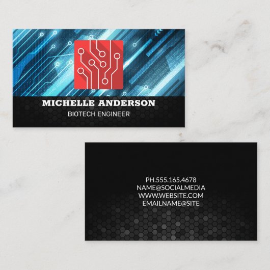 Techie-Logo | Schaltmodule Visitenkarte (Vorne/Hinten)