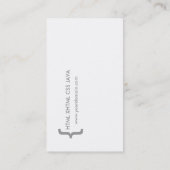 Techie moderner CSS Computer-Softwareentwickler Visitenkarte (Rückseite)