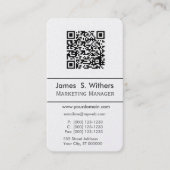 Techie modernes Minimalistisches QR Code-Foto/Logo Visitenkarte (Vorderseite)