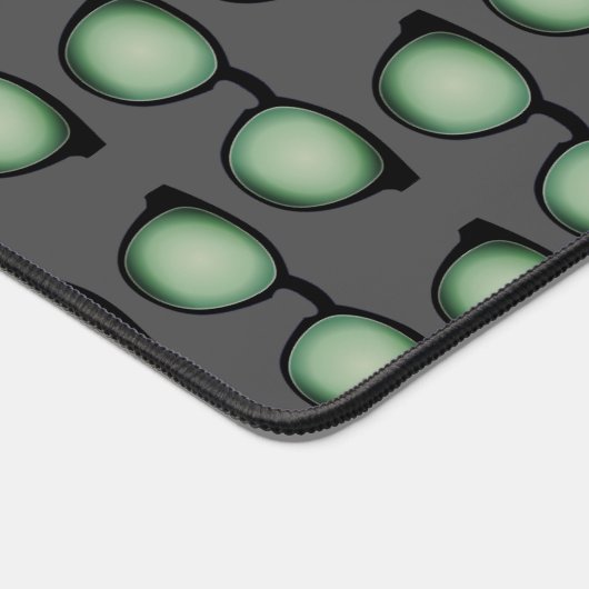 Techie Nerd Custom Funny Text - Brillenmuster Schreibtischunterlage (Ecke)