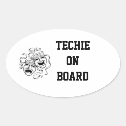 Techie On-Board-Aufkleber Ovaler Aufkleber (Vorderseite)
