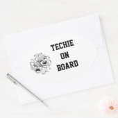 Techie On-Board-Aufkleber Ovaler Aufkleber (Umschlag)