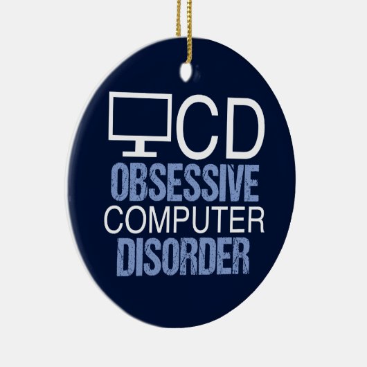 Techie Spaß | Übermäßige Computerstörungen Keramik Ornament (Rechts)