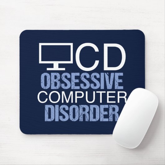 Techie Spaß | Übermäßige Computerstörungen Mousepad (Mit Mouse)