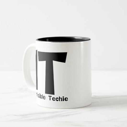 Techie Zweifarbige Tasse (Vorderseite Links)