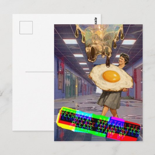 Techincal Difficulties Please Stand By Collage Postkarte (Vorne/Hinten)