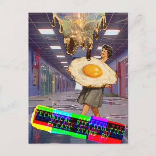 Techincal Difficulties Please Stand By Collage Postkarte (Vorderseite)
