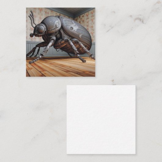 Techline Käfer-Grußkarte Mitteilungskarte (Vorne/Hinten)