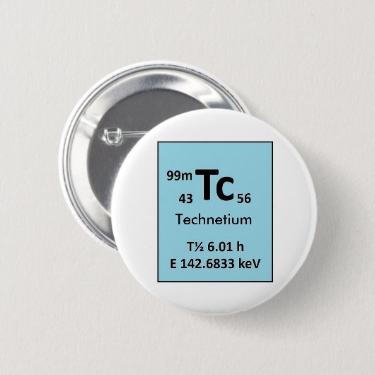 Technetium-99m Button (Vorne & Hinten)