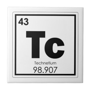 Technetium-Symbol für chemische Elemente Fliese