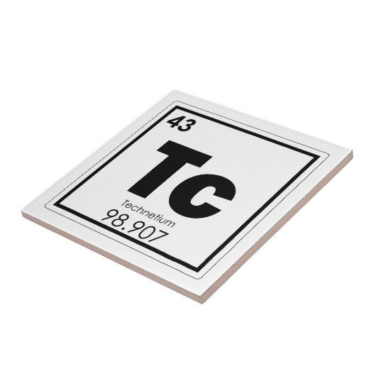 Technetium-Symbol für chemische Elemente Fliese (Seite)