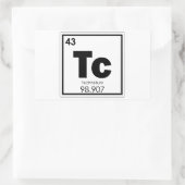 Technetium-Symbol für chemische Elemente Rechteckiger Aufkleber (Tasche)