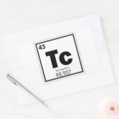 Technetium-Symbol für chemische Elemente Rechteckiger Aufkleber (Umschlag)