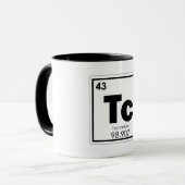 Technetium-Symbol für chemische Elemente Tasse (Vorderseite Links)
