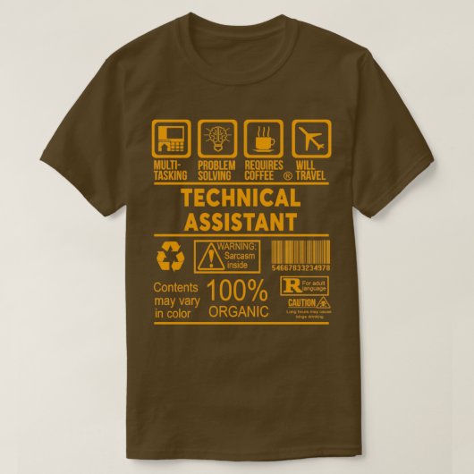 TECHNICAL ASSISTANT NICE DESIGN 2017 3 T-Shirt (Design vorne)