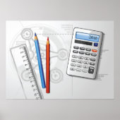 Technical Drawing Office Supplies Poster (Vorne)