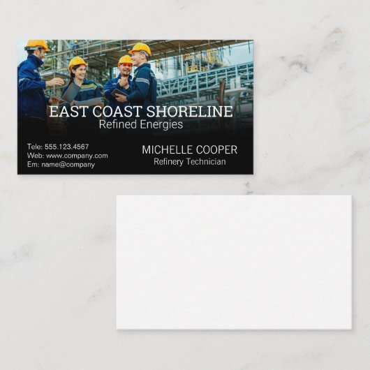 Technician Engineers | Oil Refinery Visitenkarte (Vorne/Hinten)