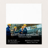 Technician Engineers | Oil Refinery Visitenkarten (Außenseite Aufgefaltet)