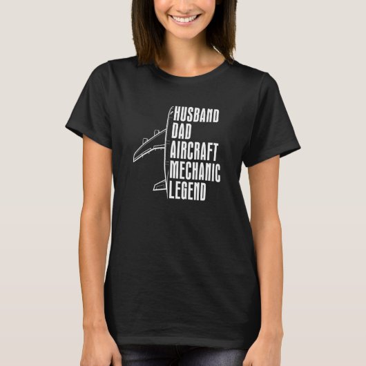 Technician Husband Dad   Engineer Aircraft Mechani T-Shirt (Vorderseite)