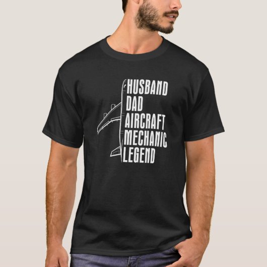 Technician Husband Dad   Engineer Aircraft Mechani T-Shirt (Vorderseite)