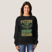 Technician Skull  Engineer Aircraft Mechanic 1 Sweatshirt (Vorne ganz)