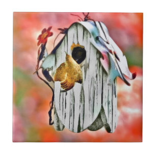 Technicolor Birdhouse Fliese