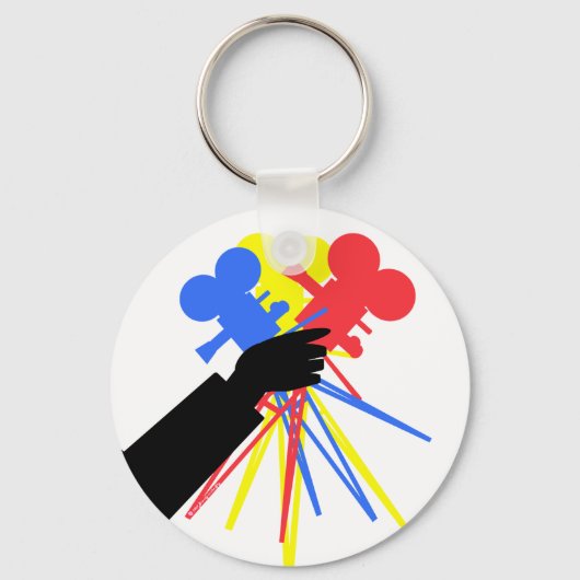 Technicolor Liebe Bouquet Primärfarben Schlüsselanhänger (Vorderseite)