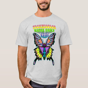 Technicolor Motor Zuhause Band Psychedelic Butterf T-Shirt