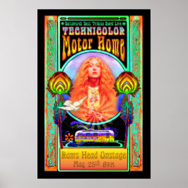 Technicolor Motor Zuhause Band Rock Art Poster