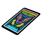 Technicolor Motor Zuhause Groovy Peace Butterfly Magnet (Linke Seite)