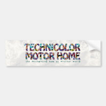 Technicolor Motor Zuhause Logo Autoaufkleber