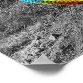 Technicolor Mountain Biker Reiten Poster (Ecke)