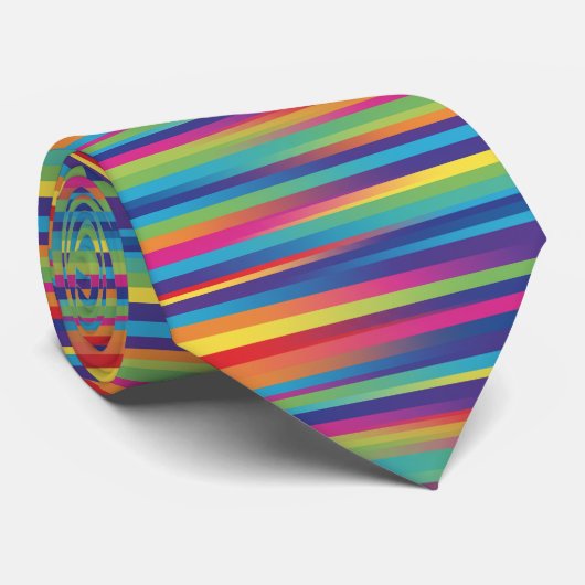 Technicolor-Streifen Krawatte (Gerollt)