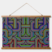 Technicolor Trails Wandteppich Mit Holzrahmen (Vorne)