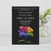 🌈 Technicolor Vows Wedding Einladung (Stehend Vorderseite)