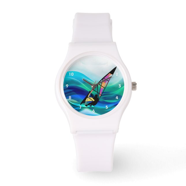 Technicolor Windsurfer in einem Taifun Armbanduhr (Vorderseite)