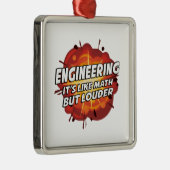 Technik - es ist wie Mathe aber Louder Silbernes Ornament (Rechts)