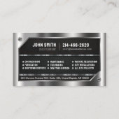 Technik, Mechanik, Metall, Reparatur, Auto Visitenkarte (Rückseite)