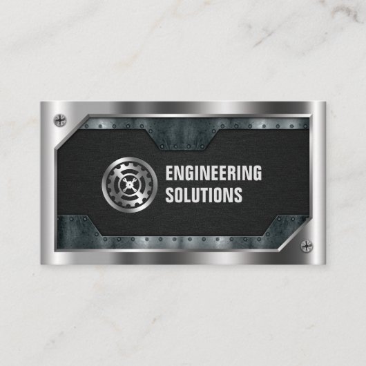 Technik, Mechanik, Metall, Reparatur, Auto Visitenkarte (Vorderseite)