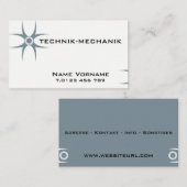 technik mechanik visitenkarte (Vorne/Hinten)