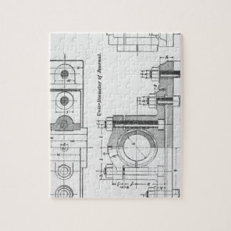 Technik-Plan-Maschinerie Vintag Puzzle