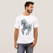 Technik-Roboter-Einhorn T-Shirt (Vorne ganz)