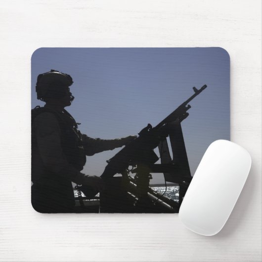 Techniker bemannt ein Maschinengewehr M240 im Irak Mousepad (Mit Mouse)
