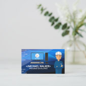 Techniker | Computersoftwarecode Visitenkarte (Stehend Vorderseite)