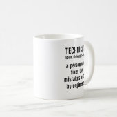 Techniker-Definition eine Person, die das mista Kaffeetasse (VorderseiteRechts)