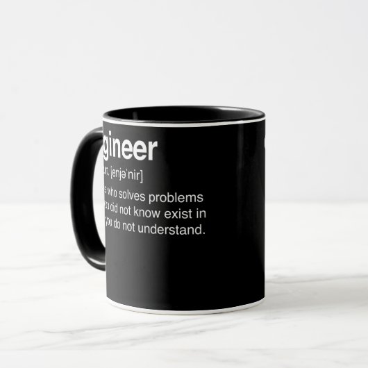 Techniker Definition Funny Engineering STEM für Tasse (Vorderseite Links)