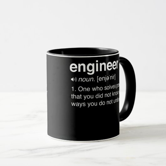 Techniker Definition Funny Engineering STEM für Tasse (VorderseiteRechts)