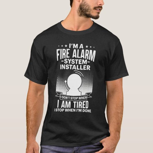 Techniker des Feueralarm-Installers House Dete T-Shirt (Vorderseite)